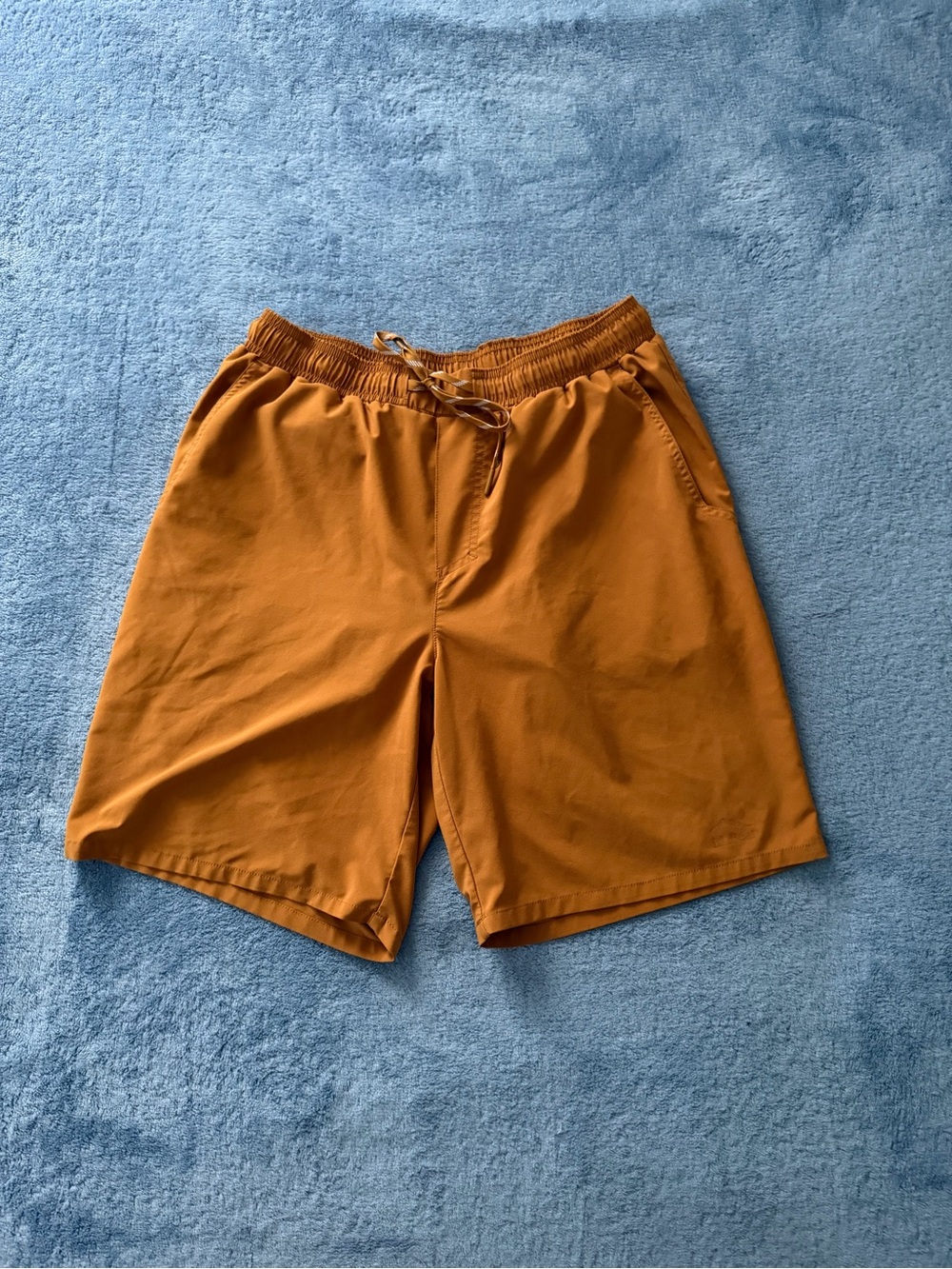 Men's L.L. Bean LinedRust Orange Drawstring Shorts-size M